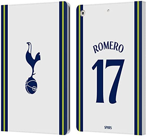 Head Case Designs Licenza Ufficiale Tottenham Hotspur F.C. Cristian Romero 2022/23 Giocatori Home Kit Custodia Cover in Pelle a Portagoglio Compatibile con Apple iPad 10.2 2019/2020/2021