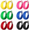 Boucles d'Oreilles Neon Hoop Années 80 pour Femmes, Creoles Boucles d'Oreilles Statement Rétro Colorées et Massives en 6 Couleurs Accessoires Années 80