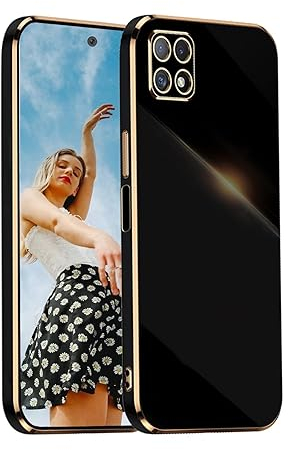 Kaywzo Hülle für Samsung Galaxy Note 10 Lite,TPU Galvanisiertes Stoßfeste Handyhülle,Glänzend Spiegel Kratzfeste Schutzhülle,Ultra Dünn Silikon Cover Case,Schwarz