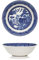 AuraHome Blue Willow Oatmeal Bowl 15cm 6 Inches Diameter x 5cm Height Glazed Iconic Elegant Blue-Printed Scene on White Porcelain Depicts Nature Historical Imagery Collectible