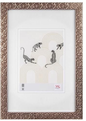 walther design Mosaic NV520G Cadre photo, or rose, 15 x 20 cm