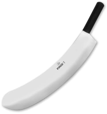 Pirge Ecco Wiegemesser Groß für Fleisch 50 cm Schwarz Einschneidig Kräutermesser Schlachtermesser - Fleischermesser - Edelstahl Profi Küchenmesser Metzgermesser - Ergonomisches Kunststoff Griffdesign