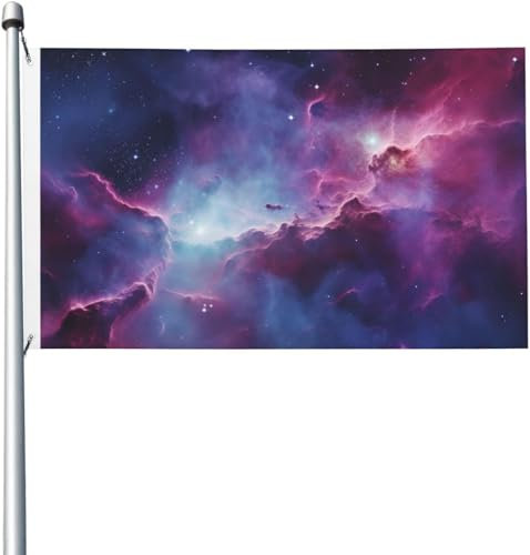 Bandiera Viola Blu Galaxy Inverno X mas 9,1 x 1,5 m Bandiere per esterni Divertente Bandiera da giardino Stampa fronte/retro Striscioni di benvenuto per cortile di casa Giardino Prato Decorazioni per