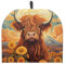 HELLHERO Highland Cow Tea Pot Cozy Insulated Tea Cozies Medium Tea Cosy Breakfast Pot Dust Cover Kettle Cosies for Home Kitchen Office Holiday Party Decor