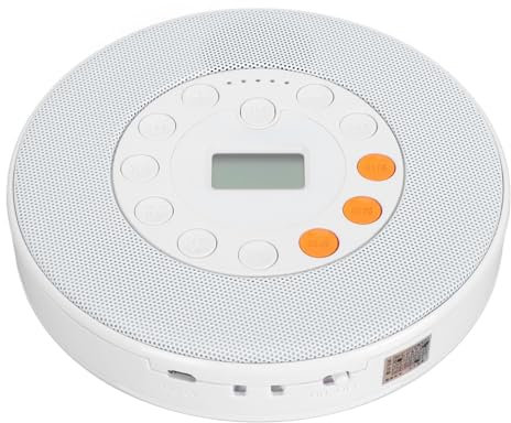 Portable CD Player, Rechargeable Walkman CD Music Player with Anti Skip Function, Built in Speakers, 5H Playing Time, Supports CD CD‑RW MP3 WMA, for Home Car Travel