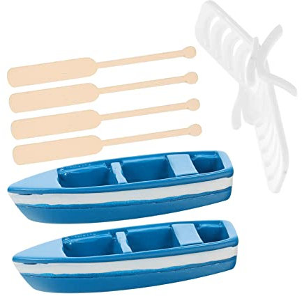 POPETPOP 4ensembles Décorations Miniatures De Plage Chaise De Plage Bateaux Et pour Maison De Poupée Et Décoration De Bureau