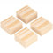 Rehausseurs de Meubles en bois Massif 4 Élévateurs de Table Rehausseurs de Canapé en Bois Pieds de Lit Soulève Meubles avec Coussinet Antidérapant, Hauteur de Levage 1-5cm (5 × 5 × 2cm)
