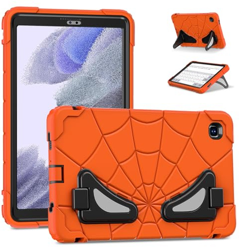AKABEILA Étui Tablette pour Samsung Galaxy Tab A7 Lite 8.7 T225/T220(2021), Léger Antichoc Robuste Étui de Protection avec Support pour Enfants Enfants Garçons Bébés Orange Noir