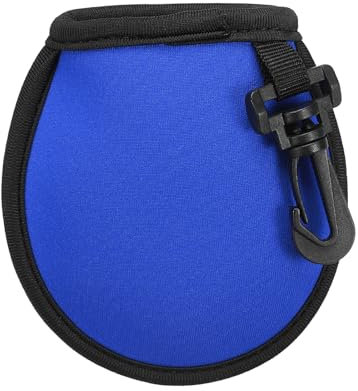 PATIKIL Golf Ball Washer Pouch, 1 Pack Portable Golf Balls Cleaner Pocket Bag with Hanging Clip for Women Men Golf Exercise, Sapphire Blue