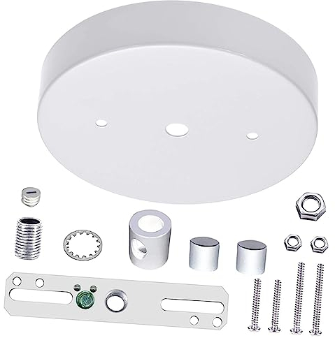 IWOWHERO Set Deckenabdeckplatte Mit Montagematerial Leuchtenzubehör Für Deckenleuchten Deckenmontagehalterung Für Hängeleuchten Metall Vintage Stil