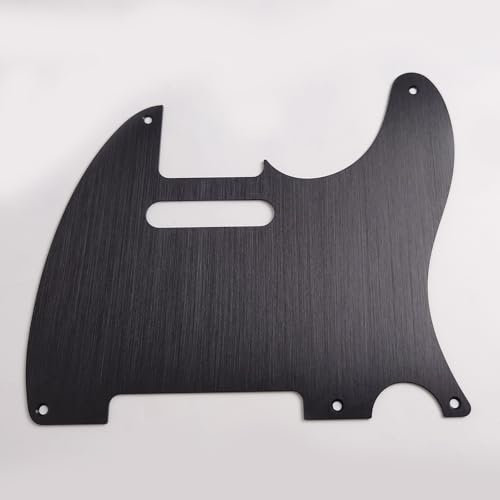 Für Telecaster Pickguard aus Aluminium, schwarz, 5 Löcher, für E-Gitarre, moderner Stil, US/Mexikanisch, amerikanischer Stil