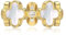 Lllunimon Four Leaf Clover Rings 925 Sterling Silver Flower Finger Rings Wedding Engagement Ring Lucky Jewelry Gifts Stacking Cubic Zirconia Rings for Women,Gold,Size6