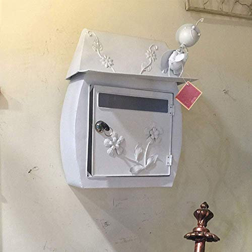Antique Letterbox,box Mailbox,letterbox,English Style Wall Mount Mailbox,Lockable Letter Box Steel Mail Box,Cast Aluminum,with Roof,Elegance Wall Mounted Galvanised Steel Lockable Weatherproof Post