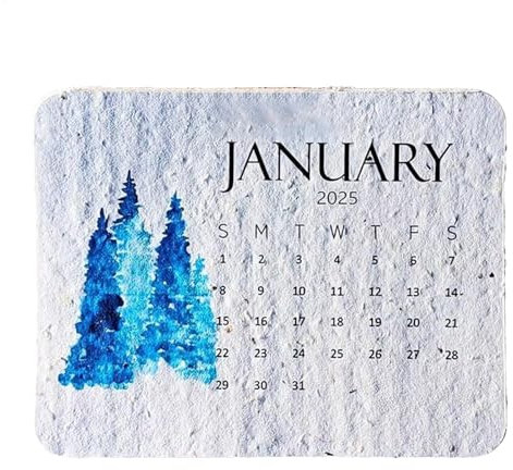 Saatgut Kalender 2025, Einpflanzbarer Tischkalender, Pflanzbarer 12 Monatskalender, Tagesplaner kalender, Nachhaltige Geschenkidee, Ästhetischer Kreativer Kalender