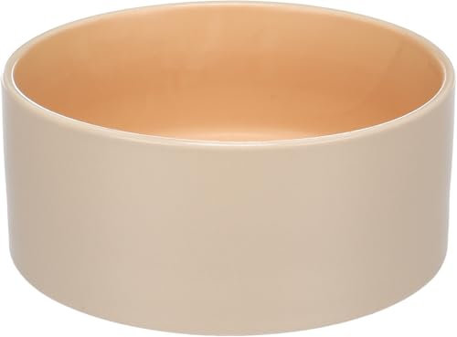 Gamelle pour Chien - Gamelle Chat - 18x7,5cm 1200ml - Durable, Facile à Nettoyer et Élégante - Flamingo Gamelle pour la Nourriture et l'eau Anca Beige/Orange