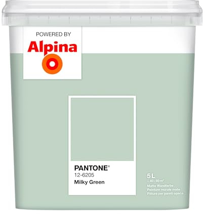 Alpina PANTONE Milky Green – Wandfarbe im PANTONE-Farbton – 5 Liter