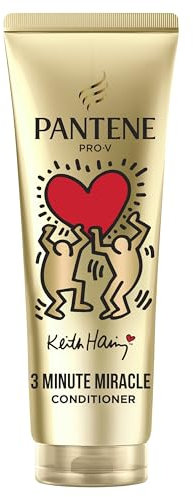Pantene Pro-V x Keith Haring Art Collection Repair & Protect Après-shampoing 3 Minute Miracle 220ml Cheveux Secs et Abîmés, Active Nutri-Plex, Aide à Réparer les Dommages Visibles en 1 Application