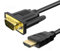 Jesiah HDMI to VGA Cable, 1.8M 1080P HDMI to VGA Converter Cable Gold Plated HD-MI to V-G-A Adapter for Computer Monitor Laptop HDTV Projector Raspberry Pi Roku Xbox