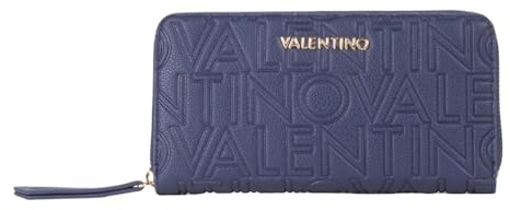 Valentino Porte-Monnaie Pansy Zip Around Wallet Blu Bleu Marine