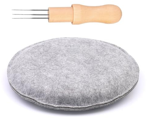 Noaxylic Juego de Fieltro de Aguja, Almohadillas de Fieltro con Aguja, Felting Needle para Fieltrar en Seco, Kit de Ffieltro con Agujas para Principiantes y Adultos