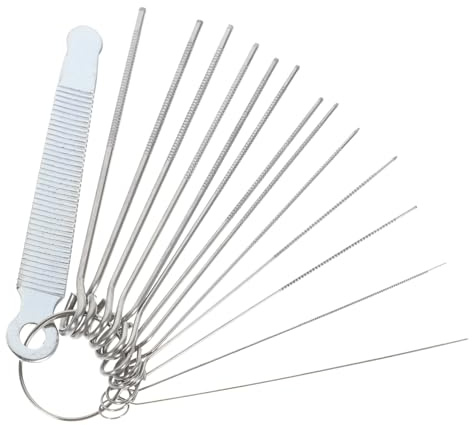 Kit de Limas para Ranurar Cejuelas de Guitarra R174 1 Juego | Acero Plata, para Cobre y Latón, Reparación de Luthier, Limado de Ranuras y Ajuste Fino