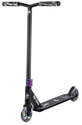 Story Stunt Scooter High Roller | Hochleistungs-ABEC-9-Kugellager | 360°-Lenker für Freestyle | Langlebige 6061 Aluminiumlegierung (Schwarz-Regenbogen)