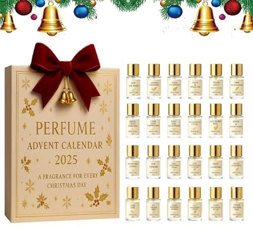 Parfum Adventskalender 2025 Frauen, 24 Tage Designer-Düfte für Frauen & Männer, Urlaubs-Countdown-Geschenkset, Parfüm in Reisegröße, Urlaubs-Countdown-Kalender (1Set (24PCS))