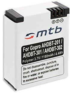 Akku AHDBT-301 für GoPro Hero3 & Hero3+ Black, White, Silver Edition [3.7V - 1100mAh - Li-Ion]