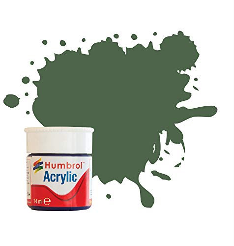 Humbrol 12ml Acrylic Paint No. 252 Rlm 82 Matt (Olive Green)