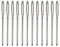 Näh-Nadeln/Stopf-Nadeln im 6er Set, mit extra großem Auge, Stick-Nadel, Steck-Nadel, Farbe: Silber