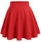 DRESSTELLS Rock Damen Kurz Sommer Minirock High Waist Skater Rock Roter Faltenrock Tennisrock Femboy Skirt Red L