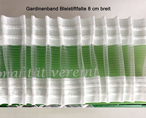 Ruther & Einenkel KG' Gardinenband Bleistiftfalte 80 mm halbtransparent 1:2 Meterware