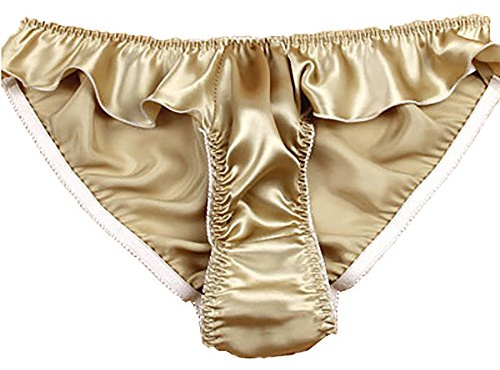 LSHARON Damen Sexy 100% Maulbeerseide Slip Dessous Gymnastik Tanga Ballett Unterwäsche Höschen