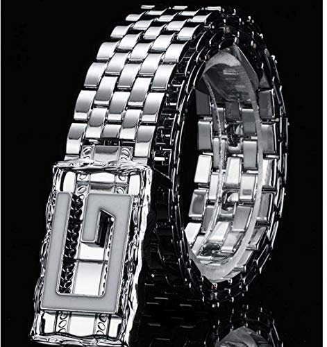 KSTYLE Cintura in Metallo per Autodifesa in Acciaio Inossidabile Stile Punk da Uomo con Fibbia A Lettera Speciale Personalizzata,Pin Button Head,115cm