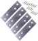 Placa de corrección de 5 cm (paquete de 4) chapado en zinc con cuatro agujeros (tornillo incluido) soporte de esquina plana, soporte recto, placas de unión de metal, conector de soporte de reparación