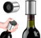 HOOMIL Weinverschluss [7 Tage Lang Frisch Halten] Edelstahl Weinflaschenverschluss mit Versiegeltem Silikon Vakuum Wein- Flaschenverschluss für Weinflaschen - Silber AODIS3982