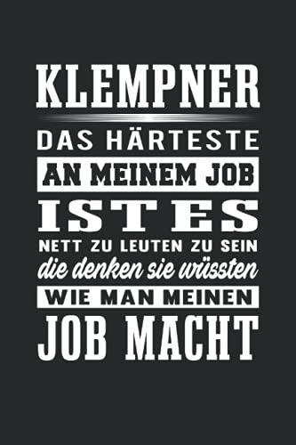 Lustiges Klempner Notizbuch (liniert) Heizung und Sanitär Installateur