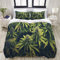 JGTQ Kinder Bettwäsche Bettbezug Set 135x200cm Grünes Cannabis Weiche Atmungsaktive Hypoallergen Kopfkissenbezug Bettbezug mit Reißverschluss Schließung