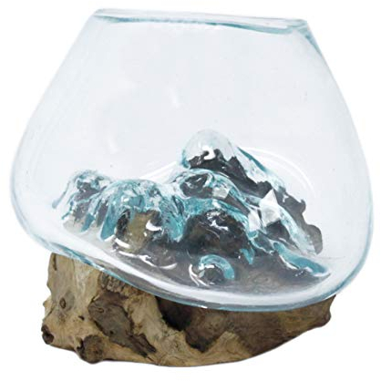 NotAvailable Molten Glass on Wood - Small Bowl