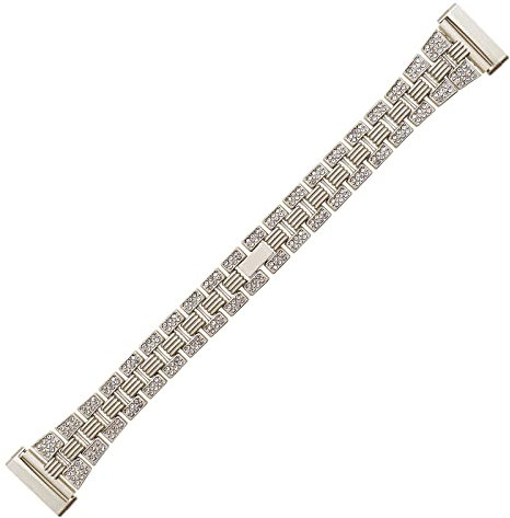 ECSiNG Cinturino per orologio compatibile con Fitbit Versa 3/Sense Smartwatch Wristband con strass lucidi Cinturino di ricambio in metallo, 5.5-8.1inch, Lega di zinco