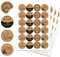 TOBJA® Aufkleber Weihnachten 96 Stück - Weihnachtsaufkleber für Geschenke in 4 Variationen | Sticker Set Frohe Weihnachten | Echtes Papier Kraftpapier 4 cm Etiketten rund (Kraftpapier DE)
