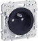 Schneider Electric S540059 Odace Prise de courant 2 pôles + terre Anthracite, Paquet de 5