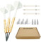 Dartpfeile mit Metallspitze für Dartscheibe | Profi Steel-Darts 22g mit Stahl Spitze | Dart-Set mit Schäften und Darts Flights | Steel Dartpfeile und Darts Zubehör in weiß