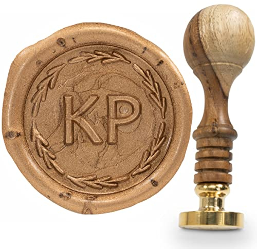 gravurART Personalisierter Siegelstempel Monogramm Stil Finn - Einladungen, Save the Date zur Hochzeit mit Wachssiegel Stempel personalisiert