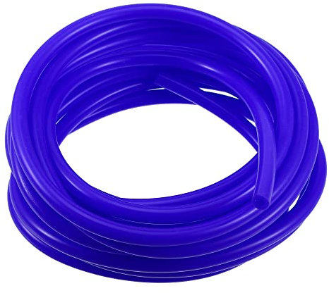 X AUTOHAUX Manguitos Coche, Manguera de vacío universal de silicona, de 4 mm, color azul