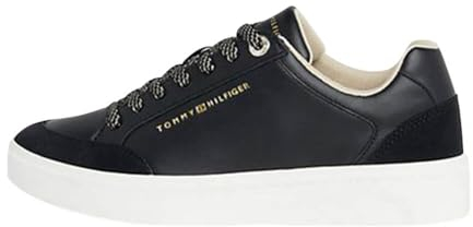 Tommy Hilfiger Damen Court Sneaker Seasonal Court Sneaker Schuhe, Schwarz (Black), 37 EU