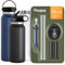 Rangland Universal Filter System Designed for Wide-Mouth HydroFlask, IronFlask and ThermoFlask Water Bottles - Sport Cap Lid, Replacement Straws and Carbon Activated Cartridges (3), FT052X