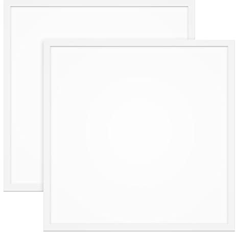 2x LED Panel 62x62cm 40W 4000K neutralweiß 4400lm 110 Lumen/Watt flimmerfrei UGR<22 Einbau Rasterleuchte Einlegeleuchte Deckenleuchte Odenwalddecke OWA 620x620x35mm