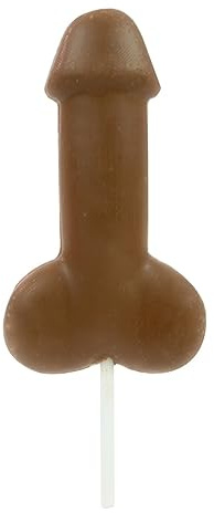 Lutscher mit witzigen Motiven aus Zucker oder Schokolade - Scherzartikel JGA Fun Lollipop Penis Lolli Vagina Lolly (Penis-Lutscher Schokolade)