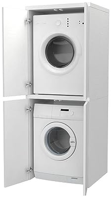 VE.CA. s.r.l. Colonna con ante per nascondere la lavatrice/asciugatrice (frassino bianco)